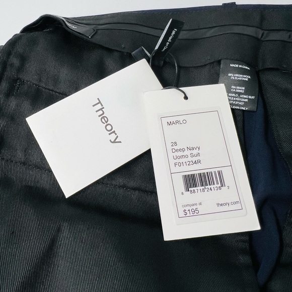 THEORY**Marlo Deep Navy Uomo Suit Pants**Size 28 **$195 - Picture 9 of 10